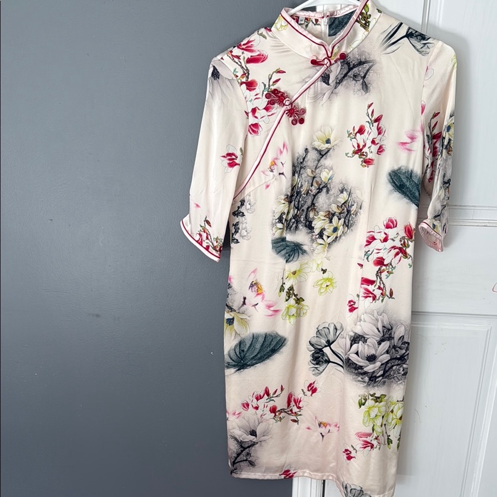 Floral Cheongsam Dress